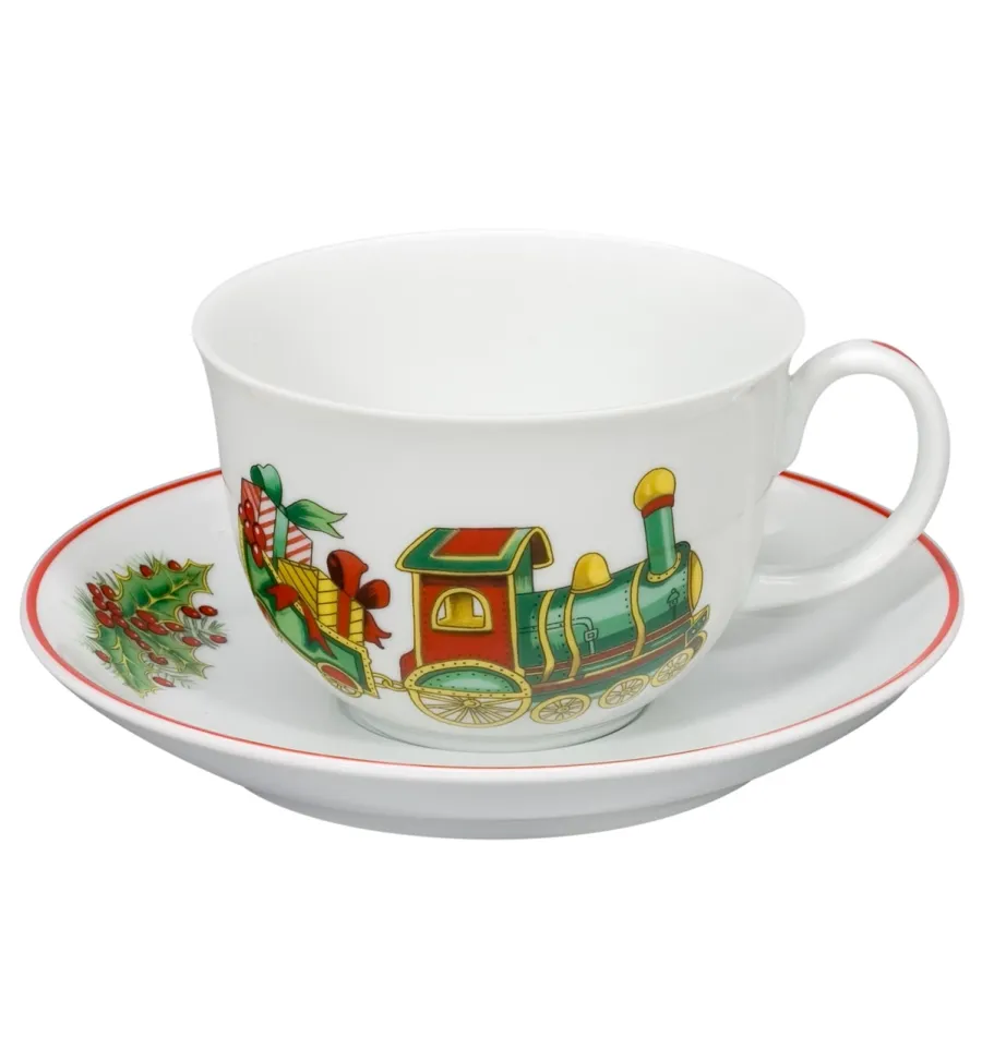 obrazek 6 Porcelanowy zestaw 6 filiżanek do herbaty ze spodkami ze świątecznej kolekcji Christmas Magic - Vista Alegre
