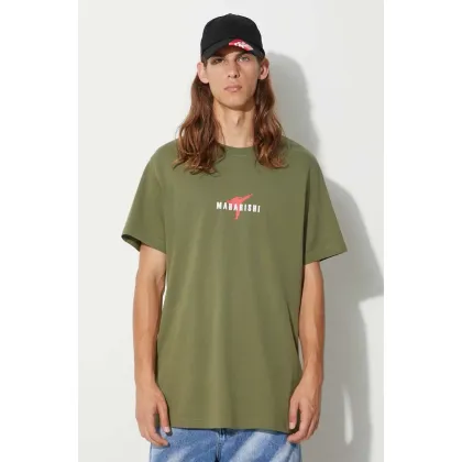 Zdjęcie Maharishi t-shirt bawełniany Invisible Warrior T-Shirt kolor zielony z nadrukiem 1070