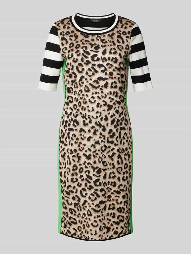 Picture Sukienka do kolan z prążkowanym, okrągłym dekoltem