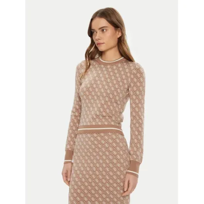 Zdjęcie Guess Sweter W4BR21 Z37K0 Beżowy Regular Fit