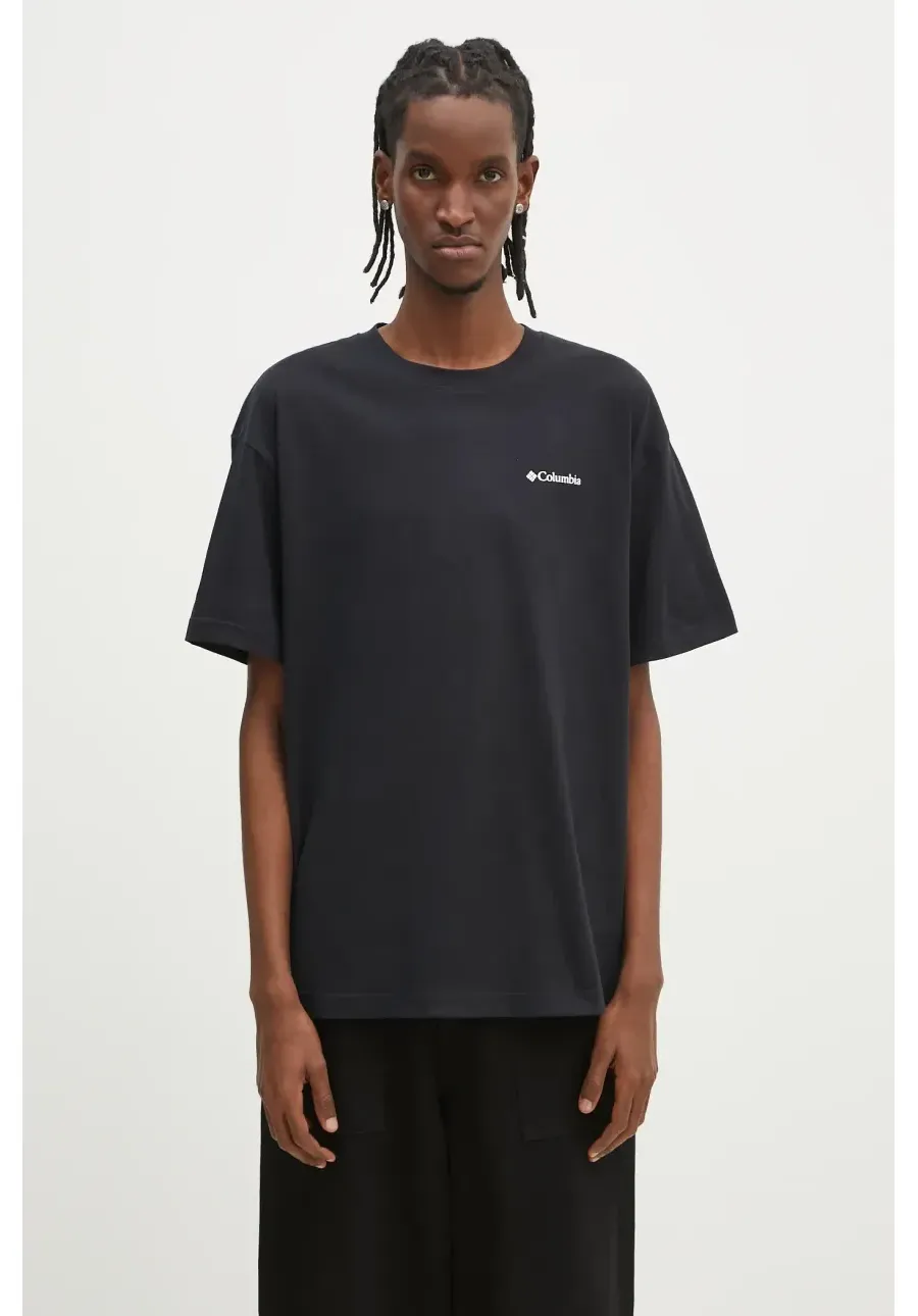 obrazek 1 Columbia t-shirt bawełniany Black Butte męski kolor czarny z nadrukiem 2071701