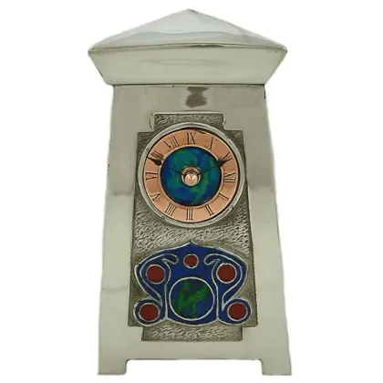 Zdjęcie Zegar kominkowy Archibalda Knoxa z emaliowanym panelem – stylowy prezent na wyjątkową okazję