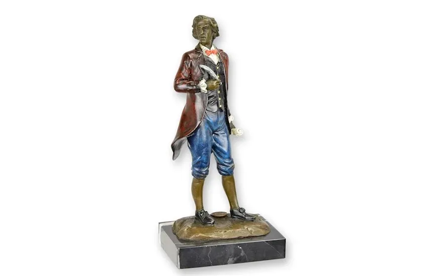 obrazek 1 Oryginalna rzeźba Mozarta wykonana z brązu