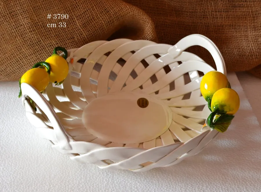 obrazek 1 Elegancki kosz ceramiczny na przekąski