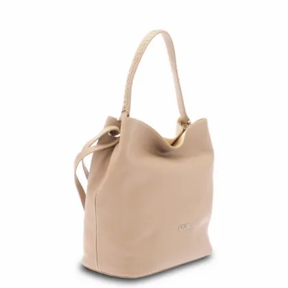 Zdjęcie Beżowa skórzana torebka z Włoch - Giudi