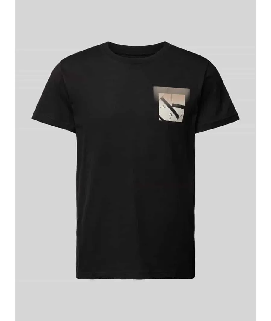 obrazek 1 Calvin Klein Jeans T-Shirt Soft Box Monogram J30J327092 Czarny Regular Fit