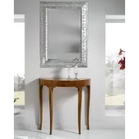 Picture Silver lacquered mirror with cut glass - Zanini