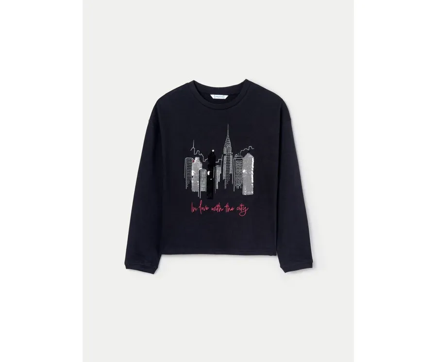 obrazek 1 Mayoral Bluzka 7016 Czarny Regular Fit