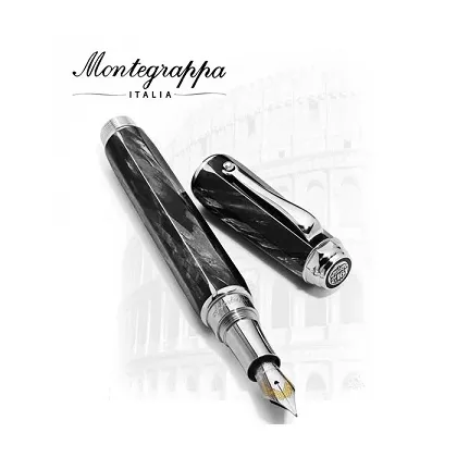 Zdjęcie Ergonomiczne Pióro Wieczne Emblema Black Celluloid Montegrappa