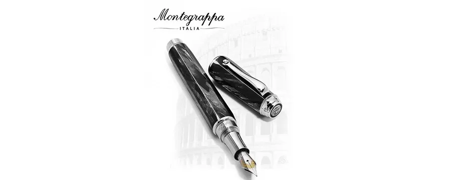 obrazek 1 Ergonomiczne Pióro Wieczne Emblema Black Celluloid Montegrappa