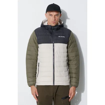 Zdjęcie Columbia kurtka sportowa Powder Lite Hooded Jkt kolor zielony zimowa 1693931