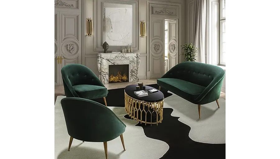 obrazek 6 Zielona portugalska dwuosobowa sofa