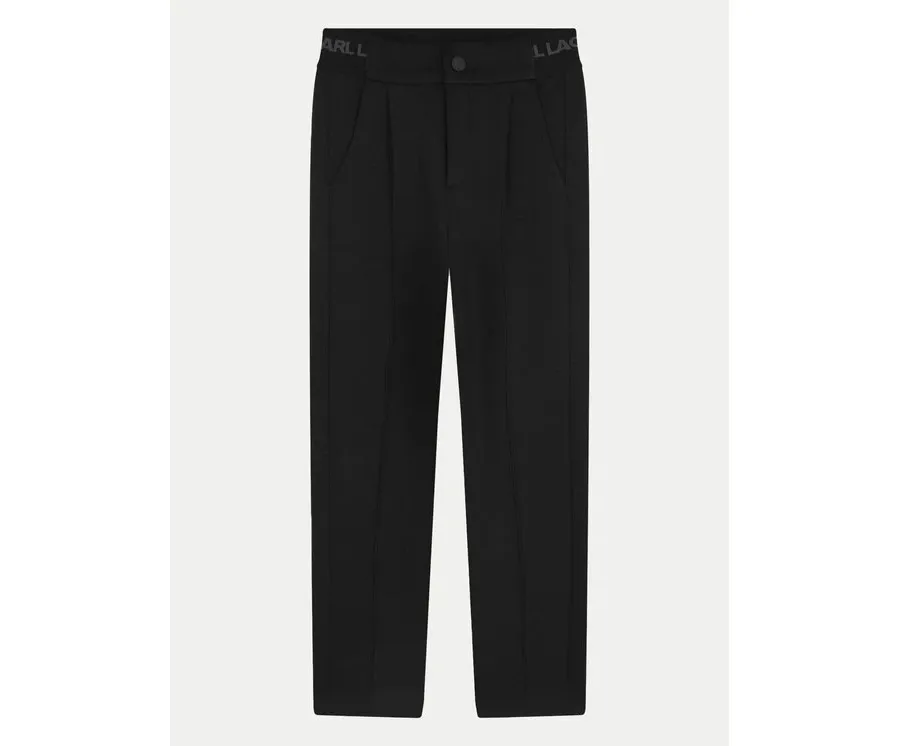 obrazek 1 Karl Lagerfeld Kids Spodnie materiałowe Z30264 S Czarny Regular Fit