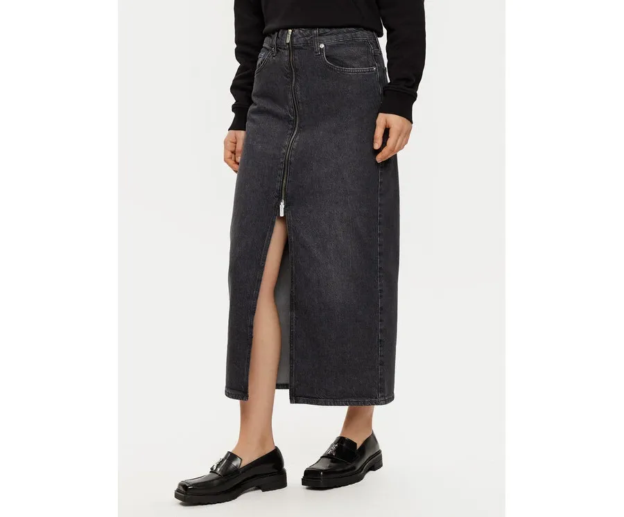 obrazek 1 Karl Lagerfeld Jeans Spódnica jeansowa A1W12008 Szary Regular Fit