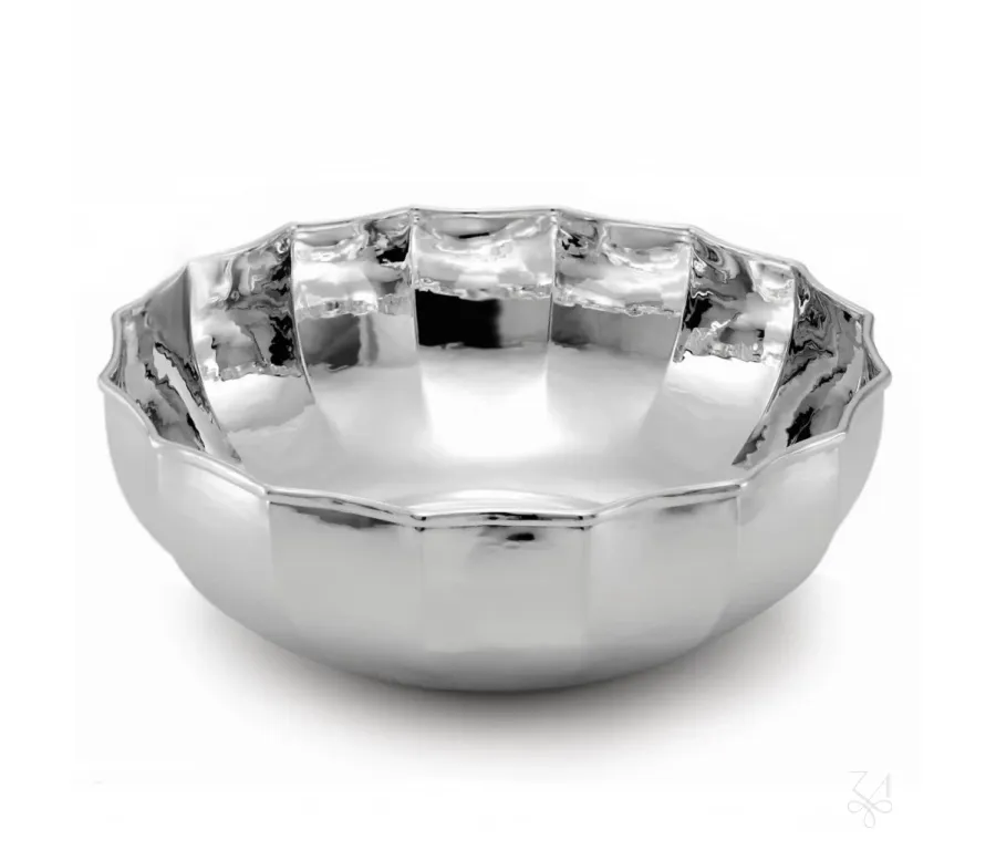 obrazek 1 Platerowana srebrem misa o nowoczesnym wzorze - Zaramella Argenti