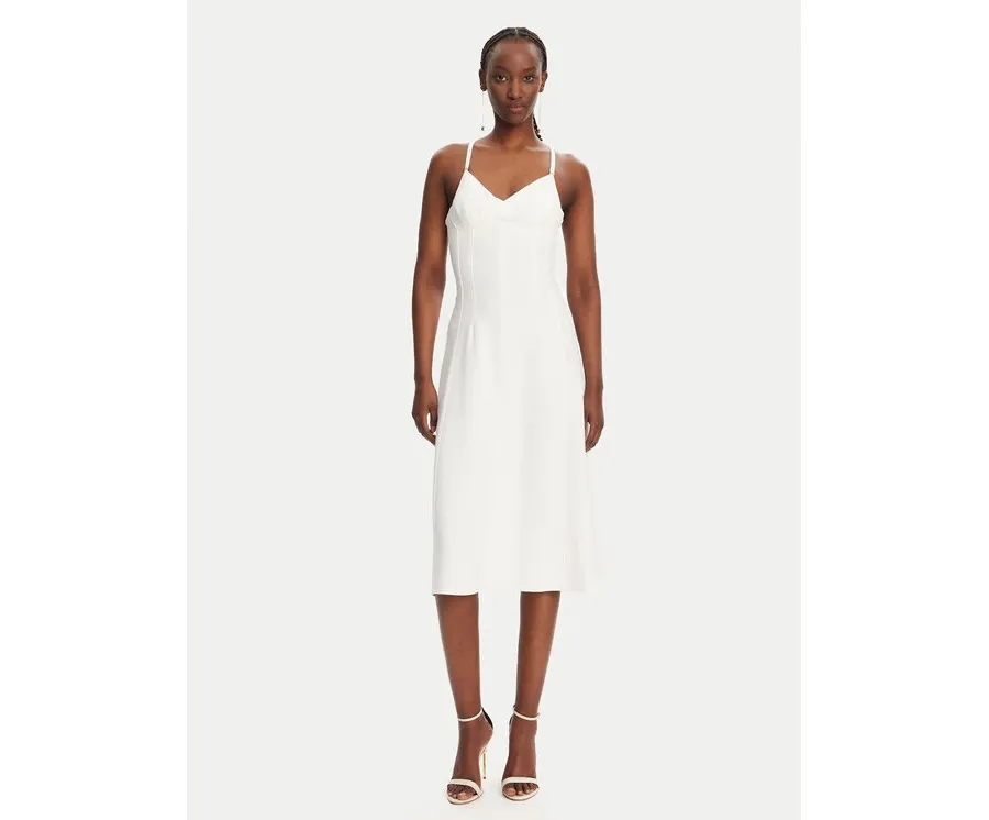 obrazek 1 Elisabetta Franchi Sukienka koktajlowa AB74852E2 360 Biały Regular Fit