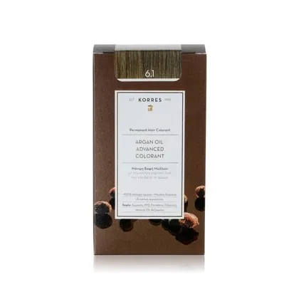 Zdjęcie KORRES Argain Oil Advanced Hair Colour Ash Dark Blonde / Dunkelblond Ash 6.1 Farba do włosów 1 szt.