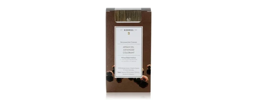obrazek 1 KORRES Argain Oil Advanced Hair Colour Ash Dark Blonde / Dunkelblond Ash 6.1 Farba do włosów 1 szt.