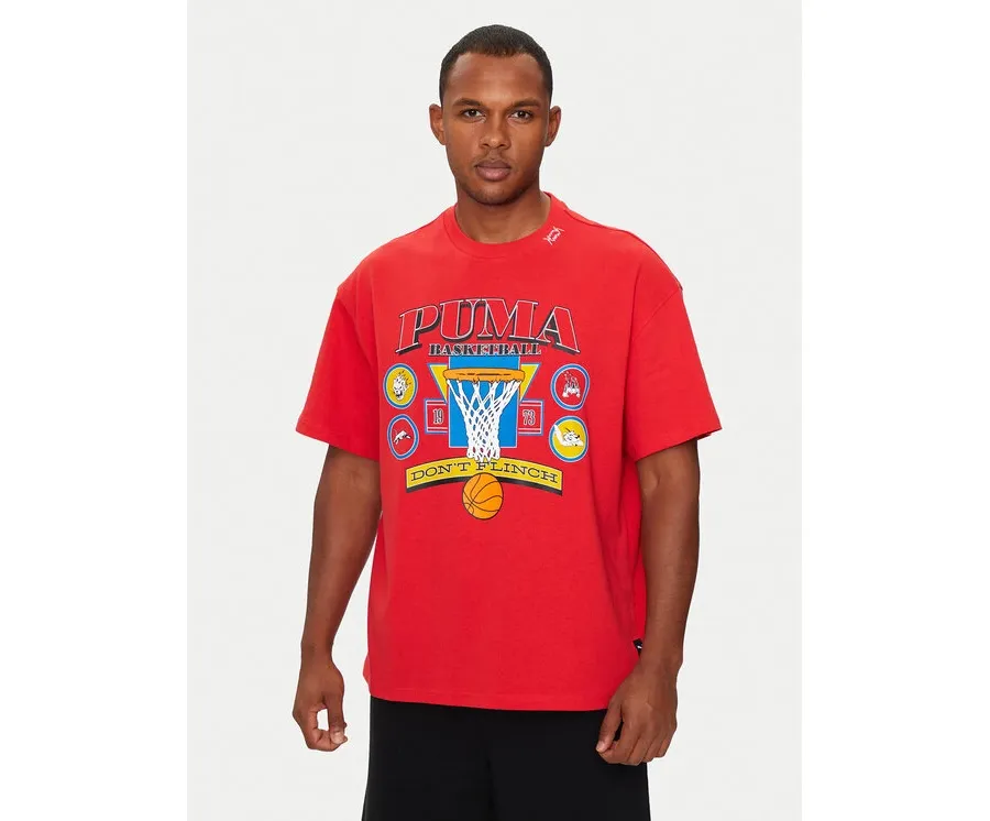 obrazek 1 Puma T-Shirt Crowd Craze 2 627215 Czerwony Oversize