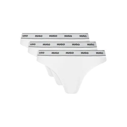 Zdjęcie HUGO Komplet 3 par fig klasycznych Triplet Brief Stripe 50480157 Biały