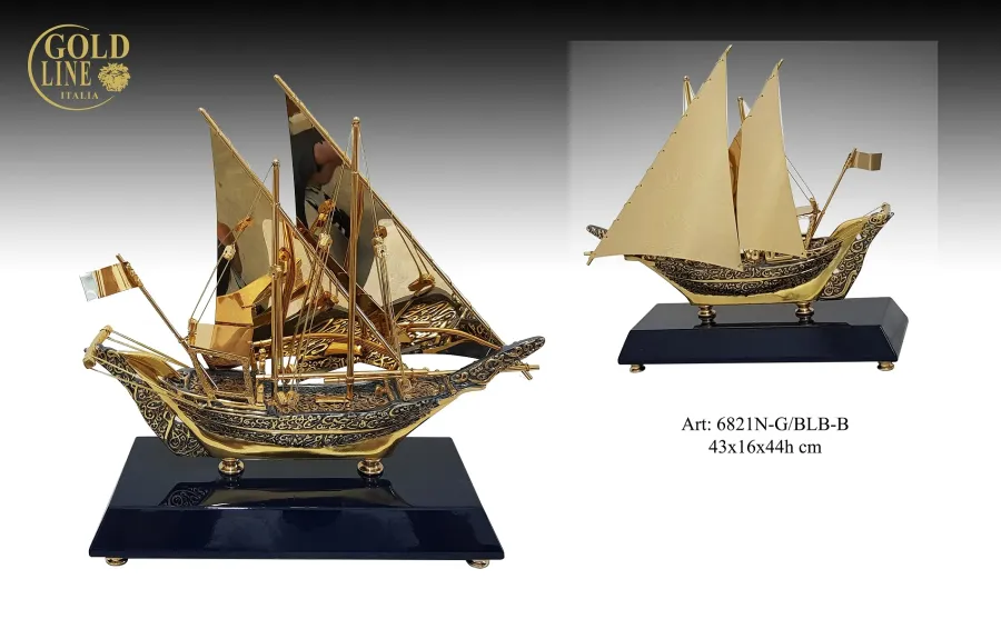 obrazek 1 Elegancka statuetka statku włoskiego producenta