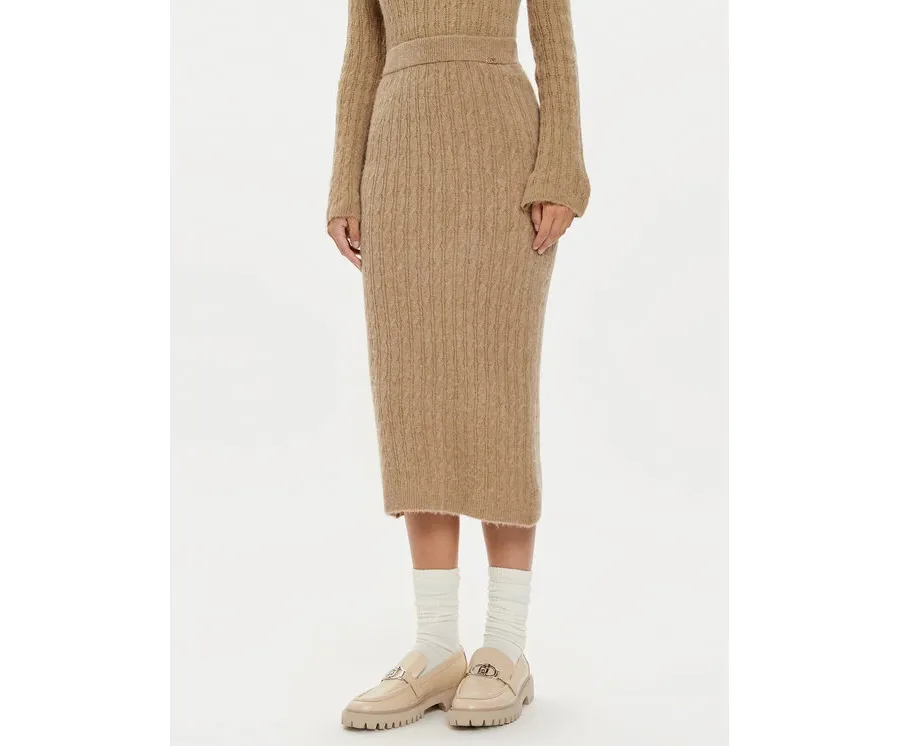 obrazek 1 Liu Jo Spódnica midi WF4391 MA43P Beżowy Regular Fit