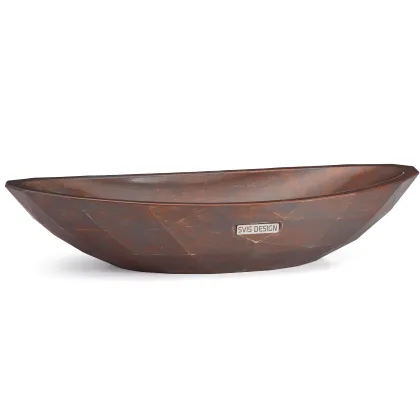 Zdjęcie Ekskluzywna umywalka 60 cm DIAMOND BASIC – SMOKED METAL, szary i miedziany, lakier półmatowy