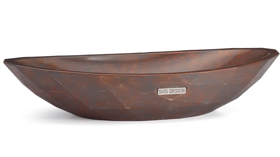 obrazek 1 Ekskluzywna umywalka 60 cm DIAMOND BASIC – SMOKED METAL, szary i miedziany, lakier półmatowy