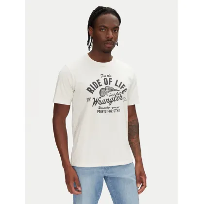 Zdjęcie Wrangler T-Shirt Americana 112362791 Écru Regular Fit