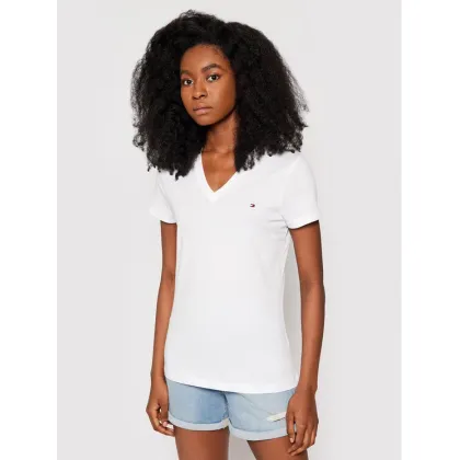 Zdjęcie Tommy Hilfiger T-Shirt Heritage V-Neck Tee WW0WW24969 Biały Regular Fit