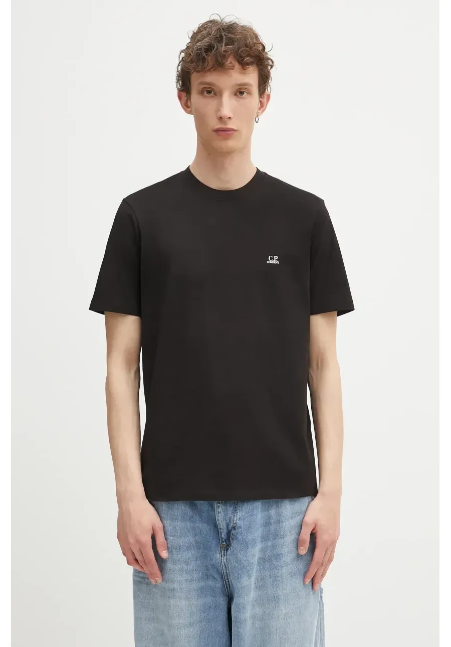 obrazek 1 C.P. Company t-shirt bawełniany męski kolor czarny z nadrukiem 18CMTS030A005100W