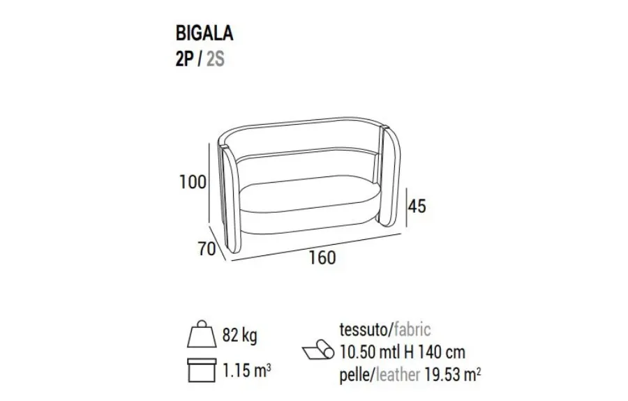 obrazek 3 Włoska funkcjonalna sofa Bigala do pomieszczeń biurowych