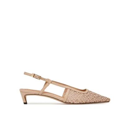 Zdjęcie Tommy Hilfiger Sandały Mono Squared Toe Kitten Slingb FW0FW08746 Beżowy