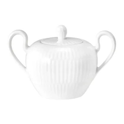 Zdjęcie Niemiecka biała cukiernica z porcelany w stylu klasycznym – Tettau