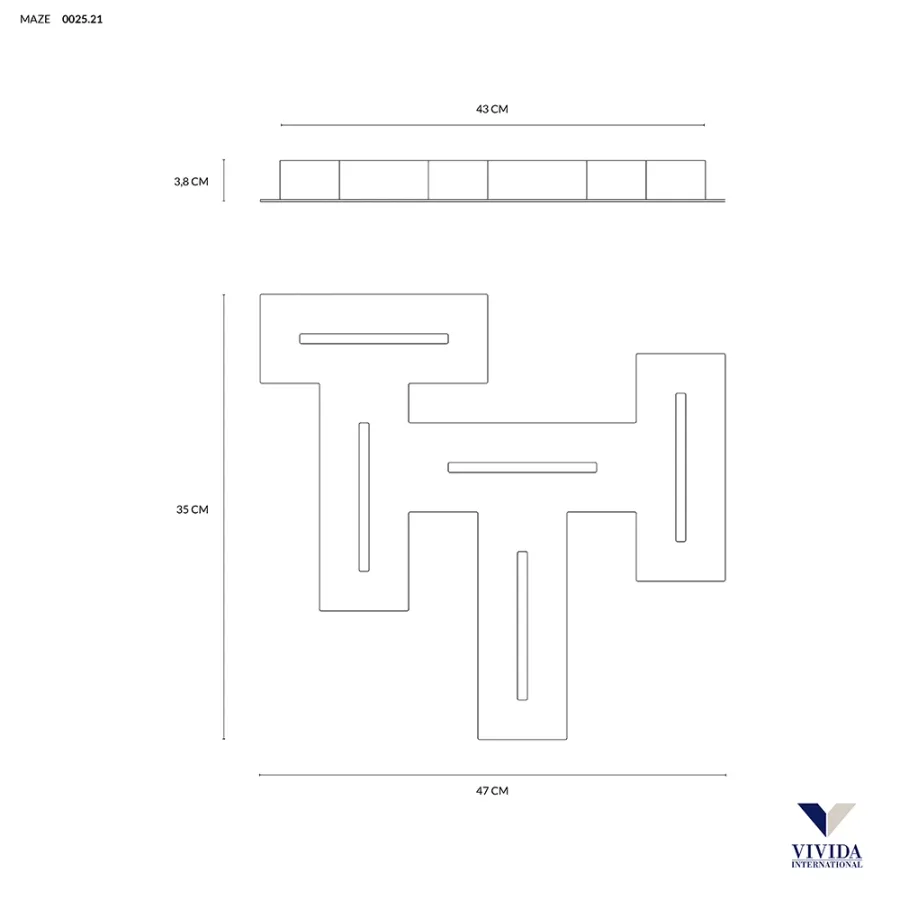 obrazek 3 Włoskie oświetlenie do domu - plafon Maze 47