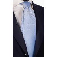 Picture A subdued, blue tie, perfect for business meetings