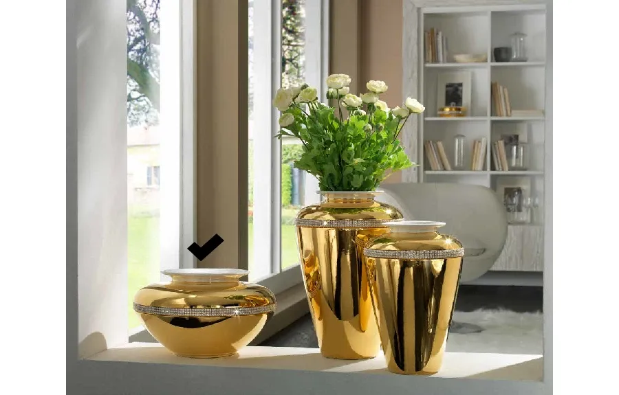 picture 1 Stylish golden pot cover made of ceramics - Bruno Costenaro