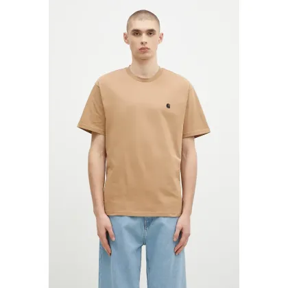 Zdjęcie Carhartt WIP t-shirt bawełniany S/S Madison męski kolor zielony gładki I033000.2I7XX