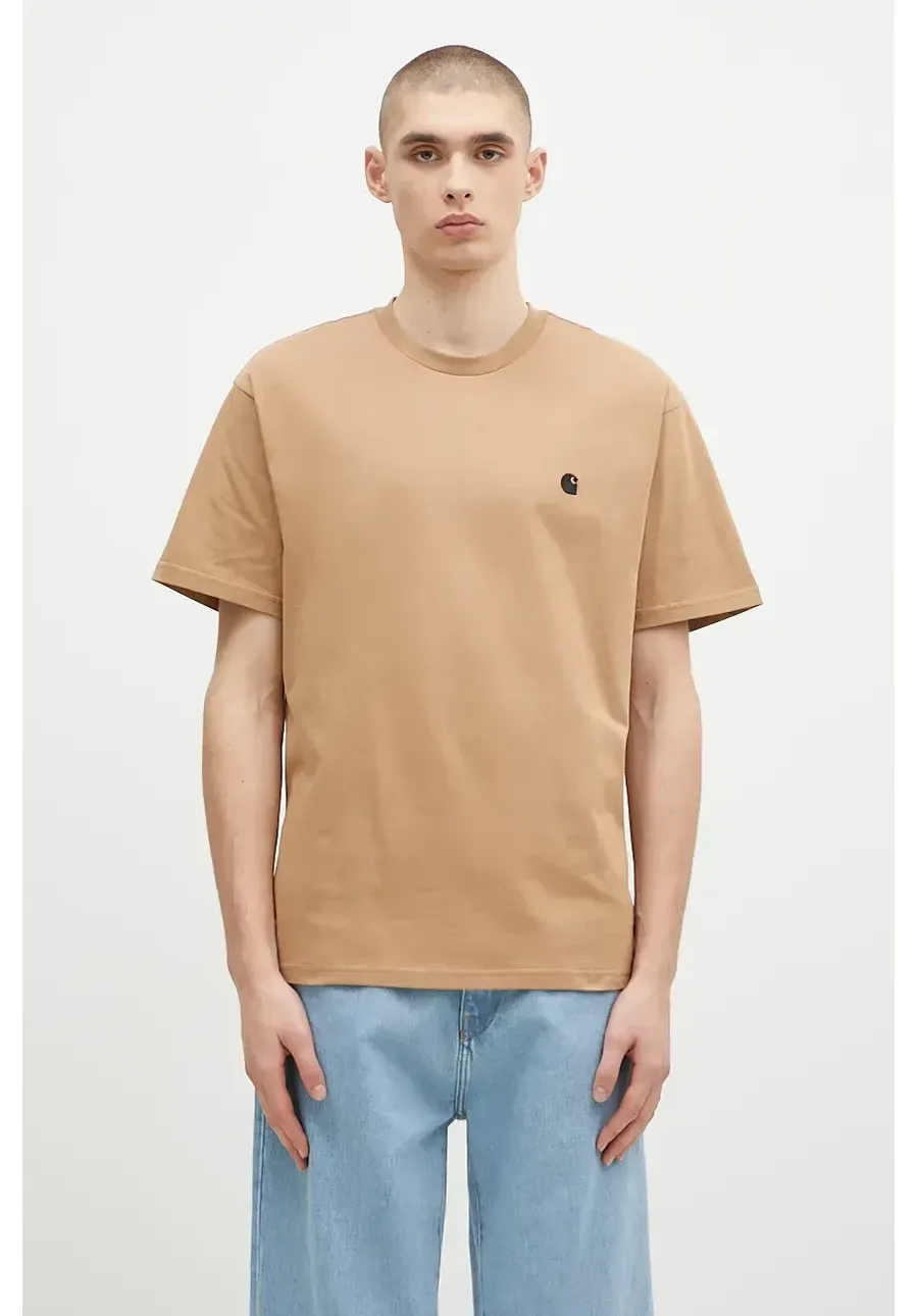 obrazek 1 Carhartt WIP t-shirt bawełniany S/S Madison męski kolor zielony gładki I033000.2I7XX