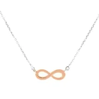 Picture Necklace with an infinity symbol in rose gold