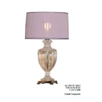 Zdjęcie Elegancka lampa z kryształową podstawą i fioletowym kloszem - Il Paralume Marina