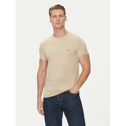 Zdjęcie Tommy Hilfiger T-Shirt MW0MW10800 Beżowy Slim Fit
