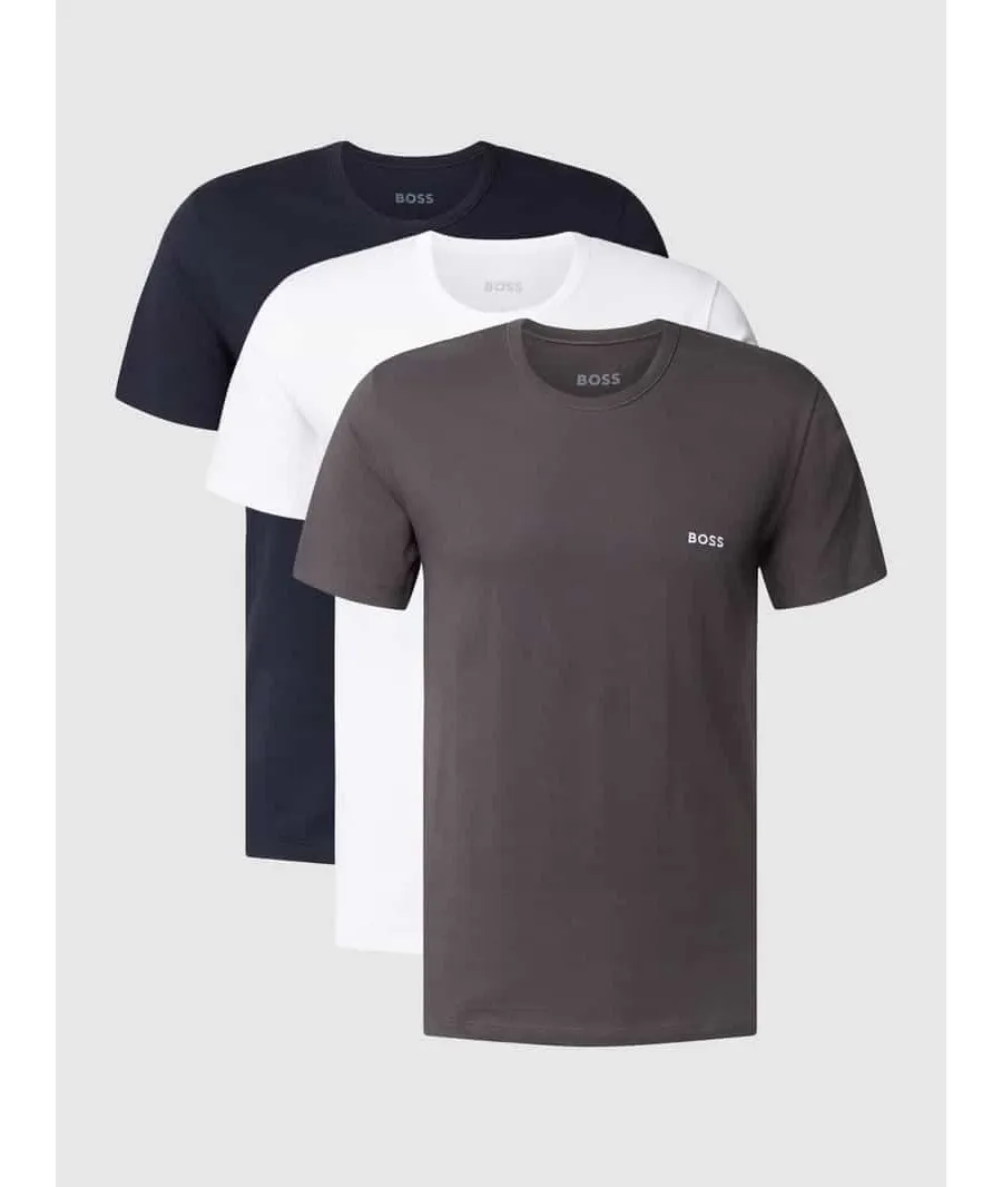 obrazek 1 T-shirt z wyhaftowanym logo, w zestawie 3 szt., model ‘Classic’
