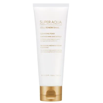 Zdjęcie Missha Super Aqua Cell Renew Snail Pianka do mycia twarzy 100 ml
