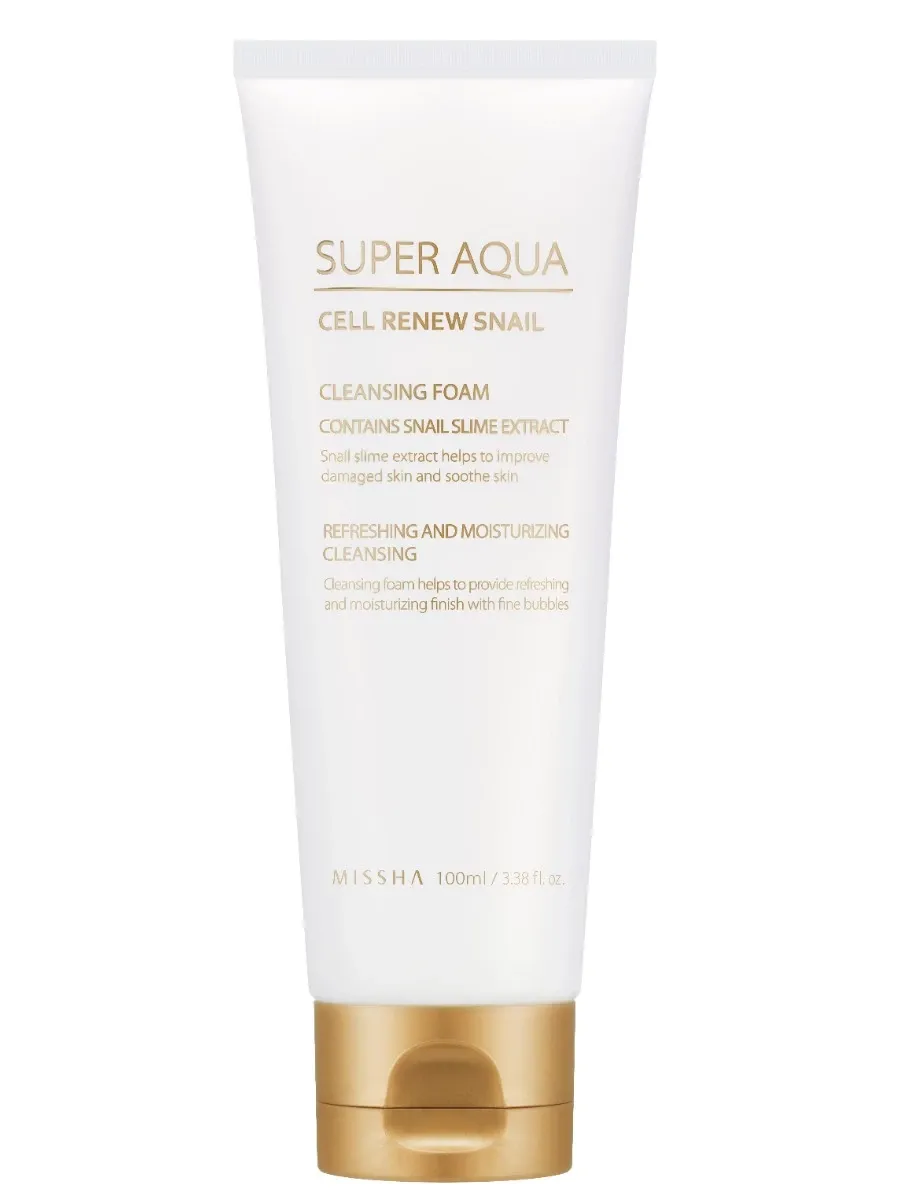 obrazek 1 Missha Super Aqua Cell Renew Snail Pianka do mycia twarzy 100 ml