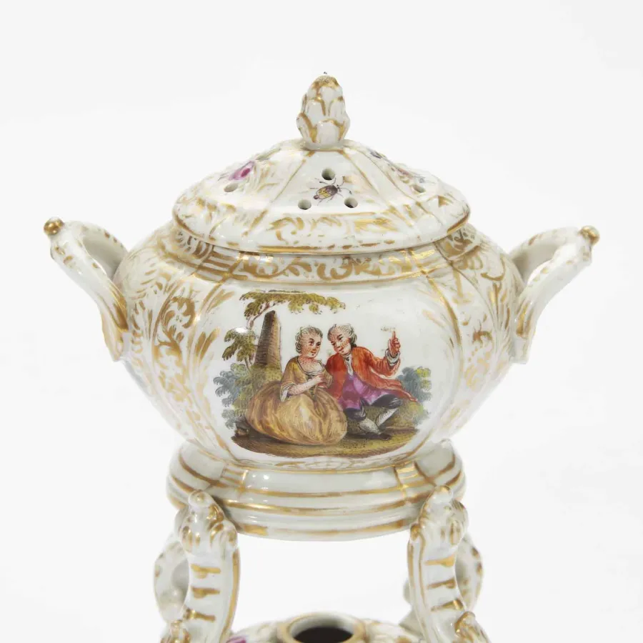 obrazek 9 Para berlińskich porcelanowych palników do perfum KPM z 1820 r.