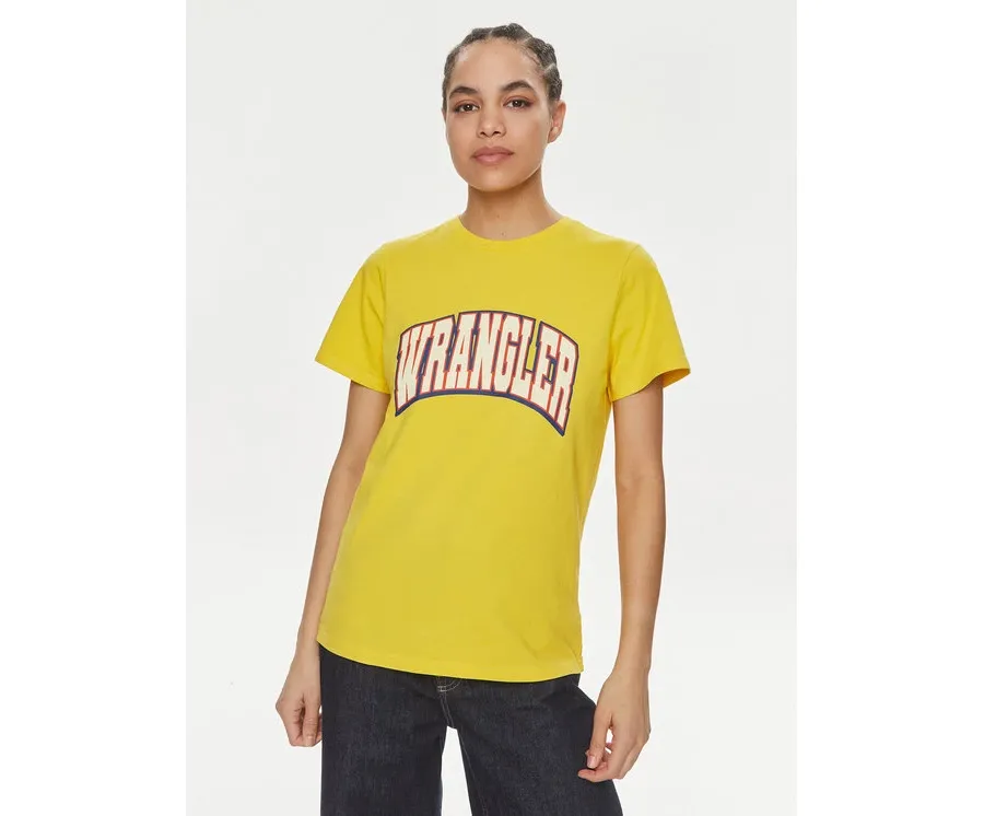 obrazek 1 Wrangler T-Shirt Varsity 112350189 Żółty Regular Fit