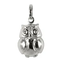 Picture Owl-shaped pendant made of white gold