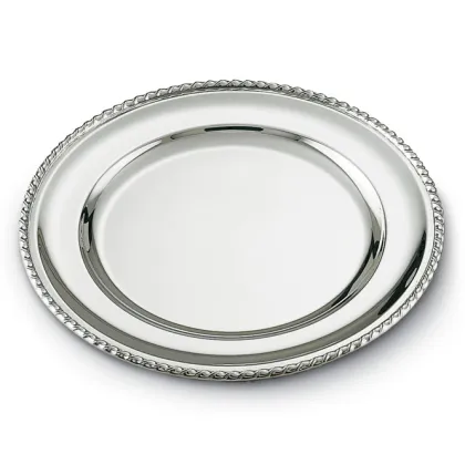 Zdjęcie Okrągła taca wykonana ze srebra