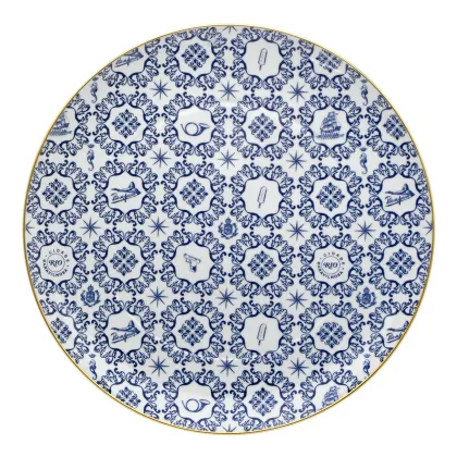 Zdjęcie Bardzo duży talerz z porcelany Transatlântica ze złożonym motywem ozdobnym - Vista Alegre